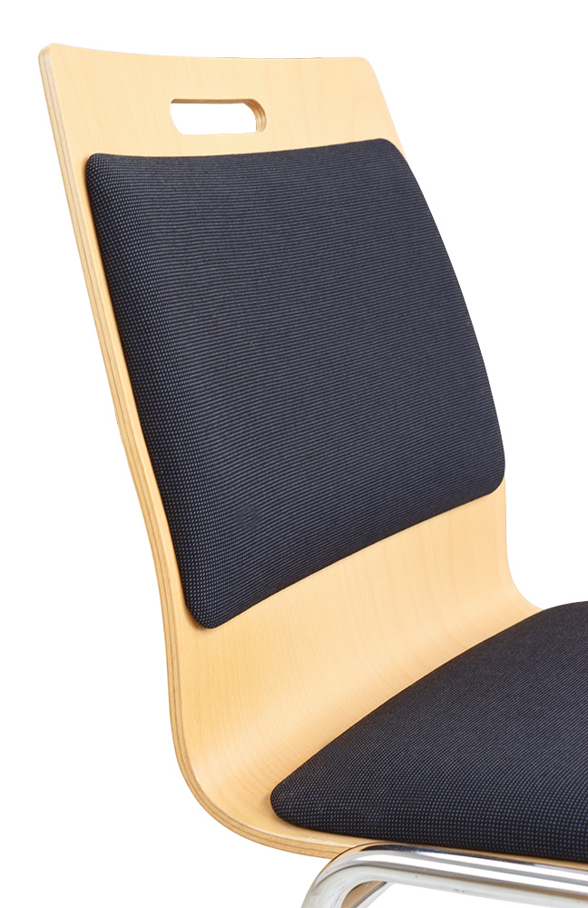 Gestell: Metall | Sitzschale: Buche Natur | Bezug: Sonderbezug