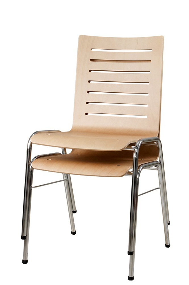 Gestell: Metall | Sitzschale: Buche Natur