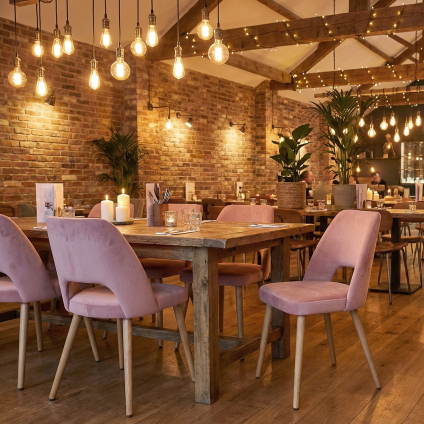 Vollpolsterstuhl mit Holzbeinen KDKS 200 - Milieubild Restaurant