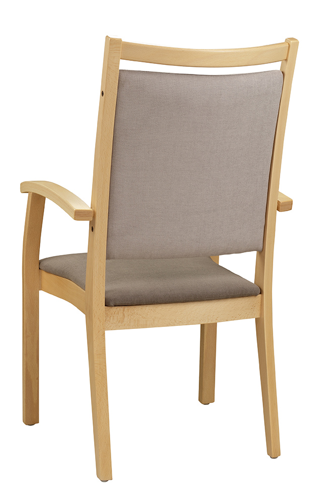 Beizton: Buche natur | Bezug Rücken: Gala-Light-grey | Bezug Sitz: Gala-Elephant