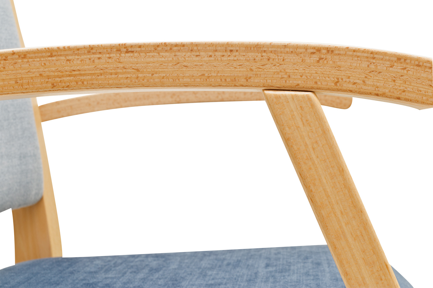 Beizton: Buche Natur | Bezug Sitz: Delius Amber 5551 | Bezug Rücken: Delius Elvin 8550