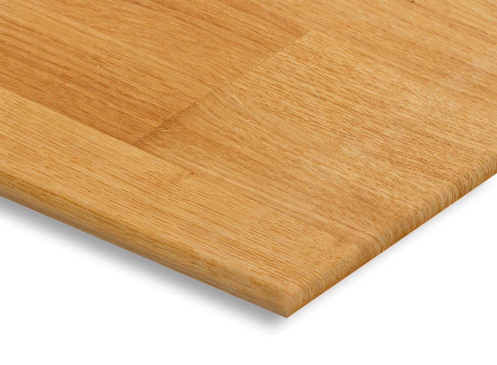 Eiche massiv 30 mm mit Facetten Kante Tischplatte