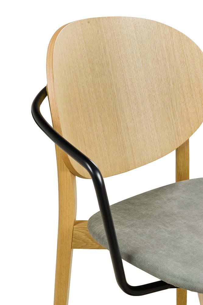 Gastronomiestuhl KPO-C-359-E | Eichenholz | Bezug: Linato-07