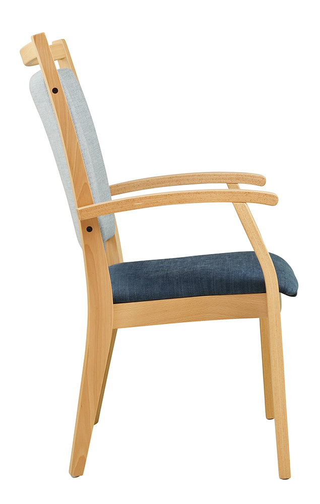 Beizton: Buche Natur | Bezug Sitz: Delius Amber 5551 | Bezug Rücken: Delius Elvin 8550