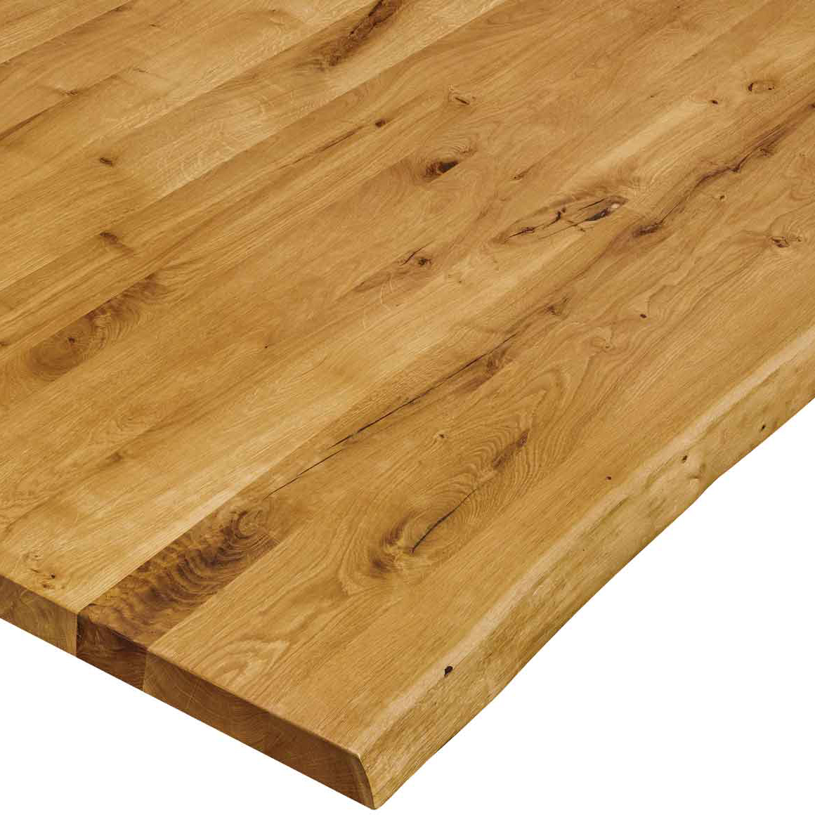 40mm Eiche mit Baumkante Tischplatte