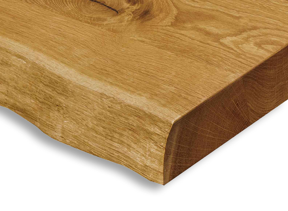 Eiche Baumkante 40 mm Tischplatte