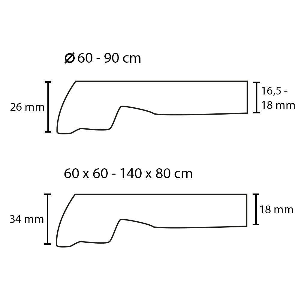 Topalit Vintage Classicline Tischplatte